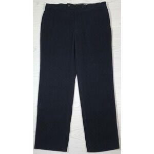 Ralph Lauren Corduroy Pants Men 38x32 Navy Flat Front 100% Cotton Preppy Classic